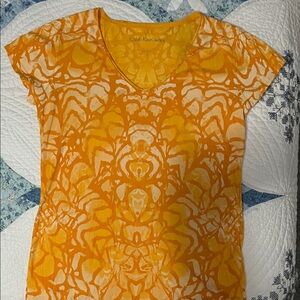 Calvin Klein Vivid Orange and Cream Tee
